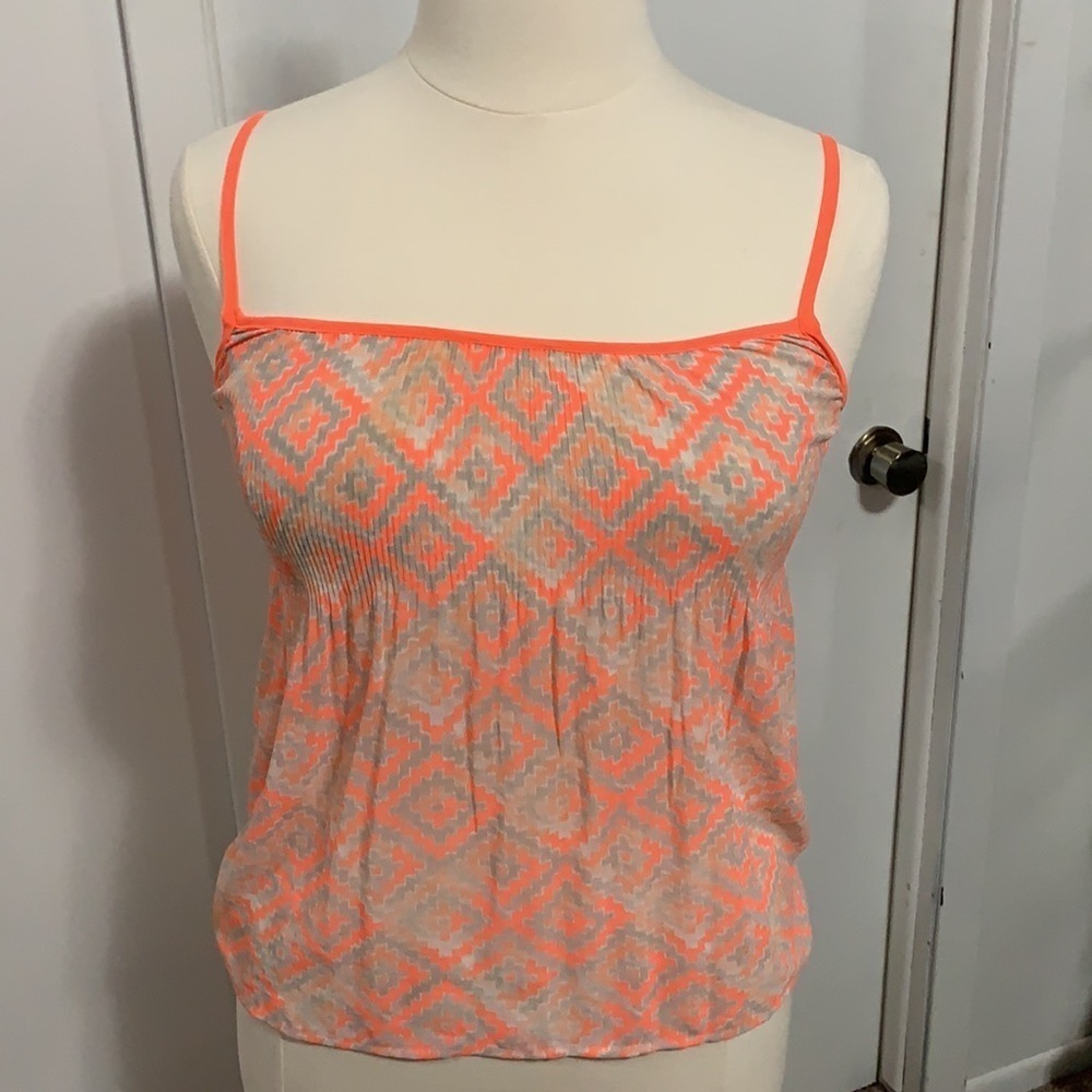Princess Vera tank orange thin straps cross @ back